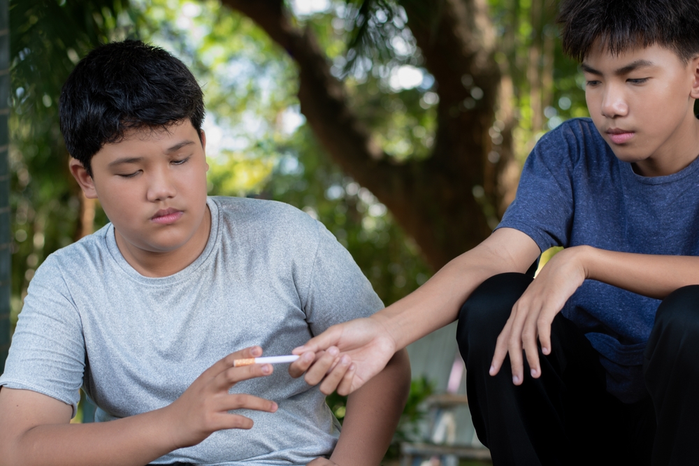 Teen is Caught Smoking